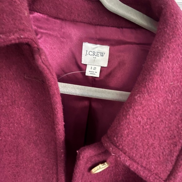 J. Crew Wine Lady Day Coat - Picture 2 of 7